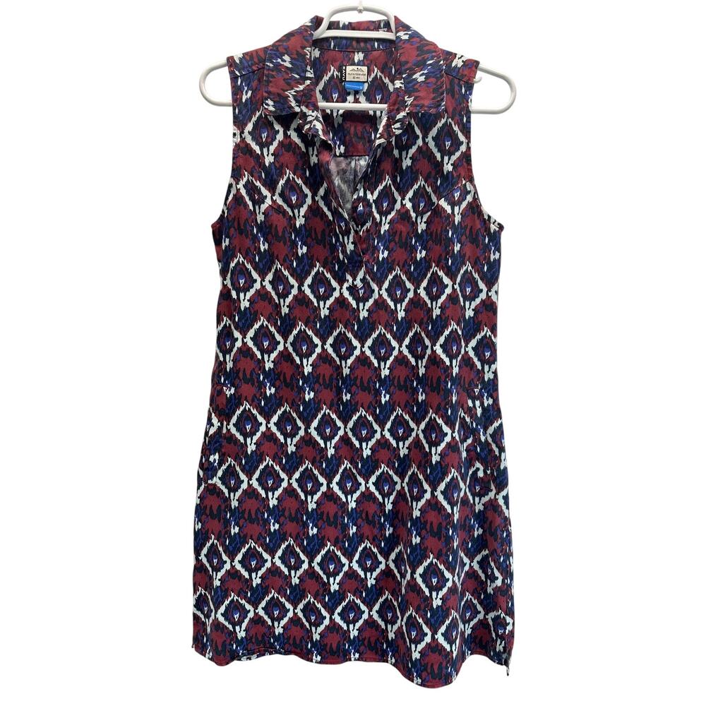 Kavu Zillah Sleeveless Dress Night Tide Purple Geometric S Athletic Travel